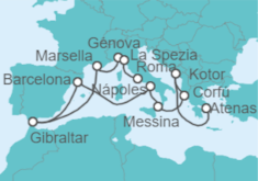 Itinerario del Crucero desde Atenas (Grecia) a Civitavecchia (Roma) - Princess Cruises