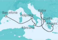 Itinerario del Crucero Montenegro, Grecia, Italia - Princess Cruises