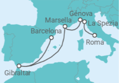 Itinerario del Crucero Gibraltar, Francia, Italia - Princess Cruises