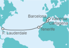 Itinerario del Crucero España - Princess Cruises