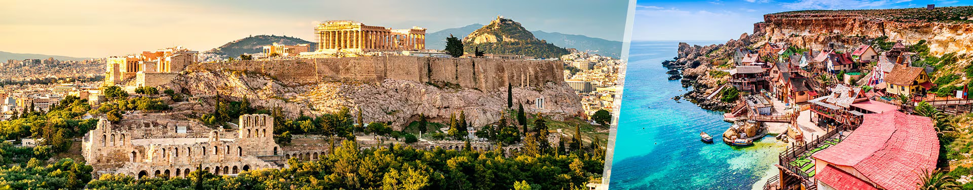 Atenas y isla de Malta con coche de alquiler