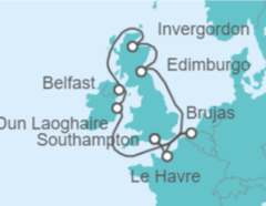 Itinerario del Crucero Reino Unido, Bélgica, Francia - Norwegian Cruise Line