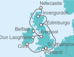 Itinerario del Crucero Reino Unido - Norwegian Cruise Line