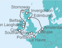 Itinerario del Crucero Francia, Bélgica, Holanda, Reino Unido - Norwegian Cruise Line