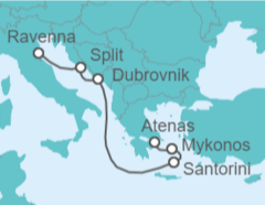 Itinerario del Crucero Croacia, Grecia - Royal Caribbean