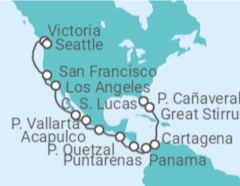 Itinerario del Crucero desde Puerto Cañaveral (Orlando) a Seattle, EE.UU - Norwegian Cruise Line