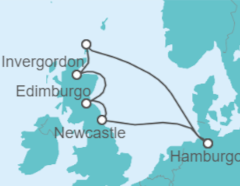 Itinerario del Crucero Reino Unido - Costa Cruceros