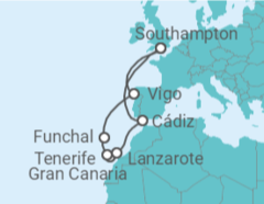 Itinerario del Crucero Islas Canarias - MSC Cruceros