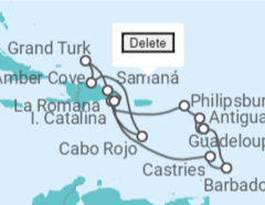Itinerario del Crucero Antigua Y Barbuda, Saint Maarten, República Dominicana, Bahamas, Santa Lucía, Barbados - Costa Cruceros