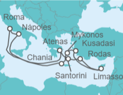 Itinerario del Crucero Italia, Turquìa, Chipre, Grecia - Royal Caribbean