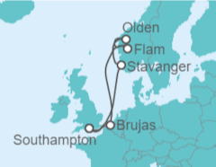Itinerario del Crucero Noruega, Bélgica - Royal Caribbean