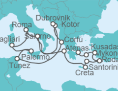 Itinerario del Crucero desde Civitavecchia (Roma) a Atenas (Grecia) - Princess Cruises
