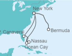 Itinerario del Crucero USA, Bahamas, Bermudas - MSC Cruceros