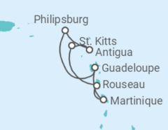 Itinerario del Crucero Saint Maarten, Antigua Y Barbuda, San Cristóbal Y Nieves, Martinica - MSC Cruceros Itinerario del Crucero Saint Maarten, Antigua Y Barbuda, San Cristóbal Y Nieves, Martinica - MSC Cruceros