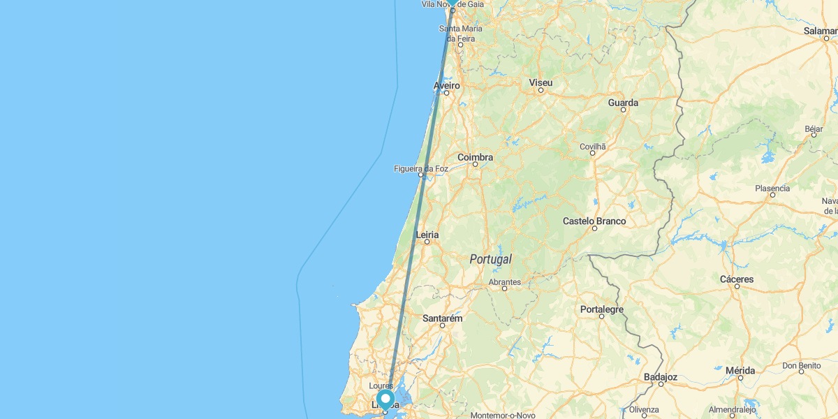 Lisboa y Oporto en avión