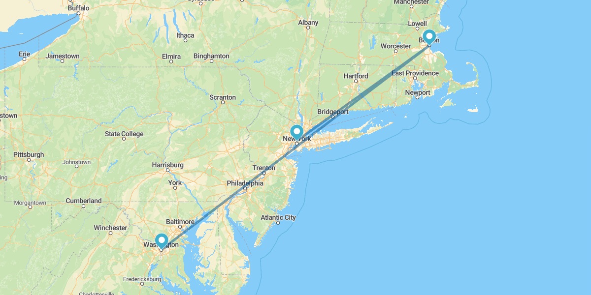 Nueva York, Boston y Washington DC