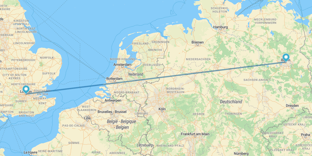 Londres y Berlín en avión