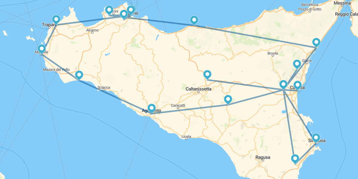 Sicilia desde Catania con Costa Oriental