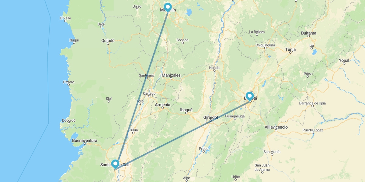 Bogotá, Cali y Medellín