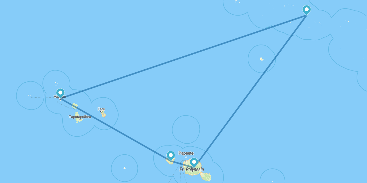 Tahití, Moorea, Bora Bora y Rangiroa