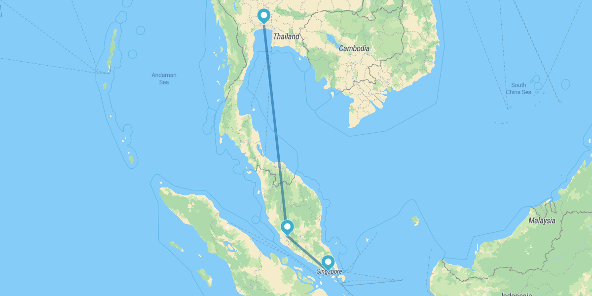 Bangkok, Kuala Lumpur y Singapur