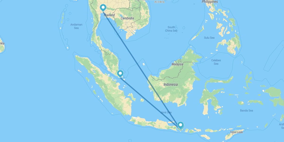 Bangkok, Ubud con Playas del Sur de Bali y Singapur
