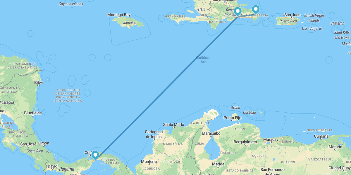 Ciudad de Panamá, Santo Domingo y Punta Cana