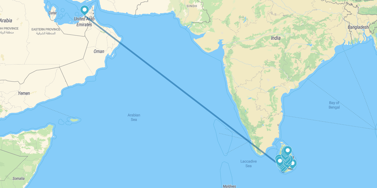 Dubái y Sri Lanka