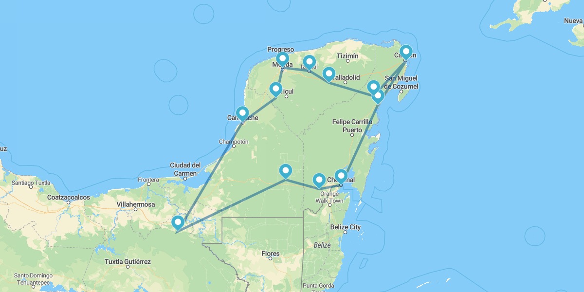 Ruta por las Misteriosas Ciudades Maya