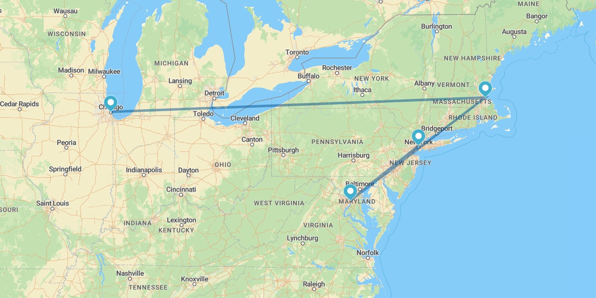 Nueva York, Washington DC, Boston y Chicago