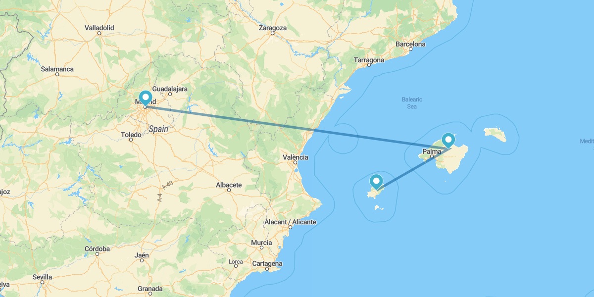 Madrid e Islas Baleares (Mallorca e Ibiza)