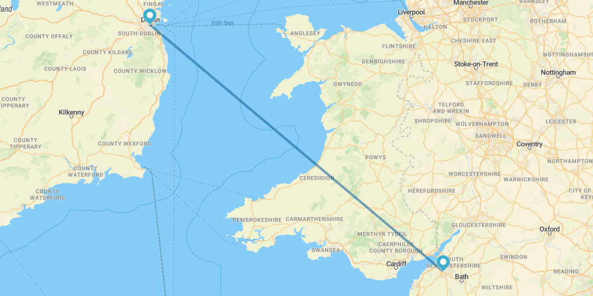 Dublín y Brístol en avión