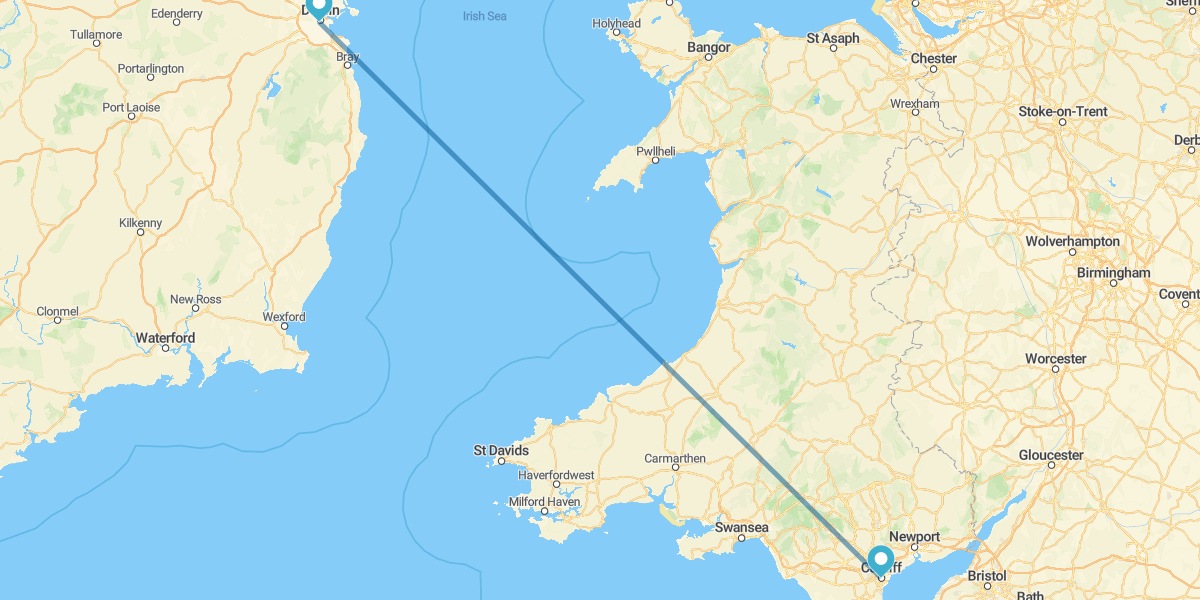 Dublín y Cardiff en avión
