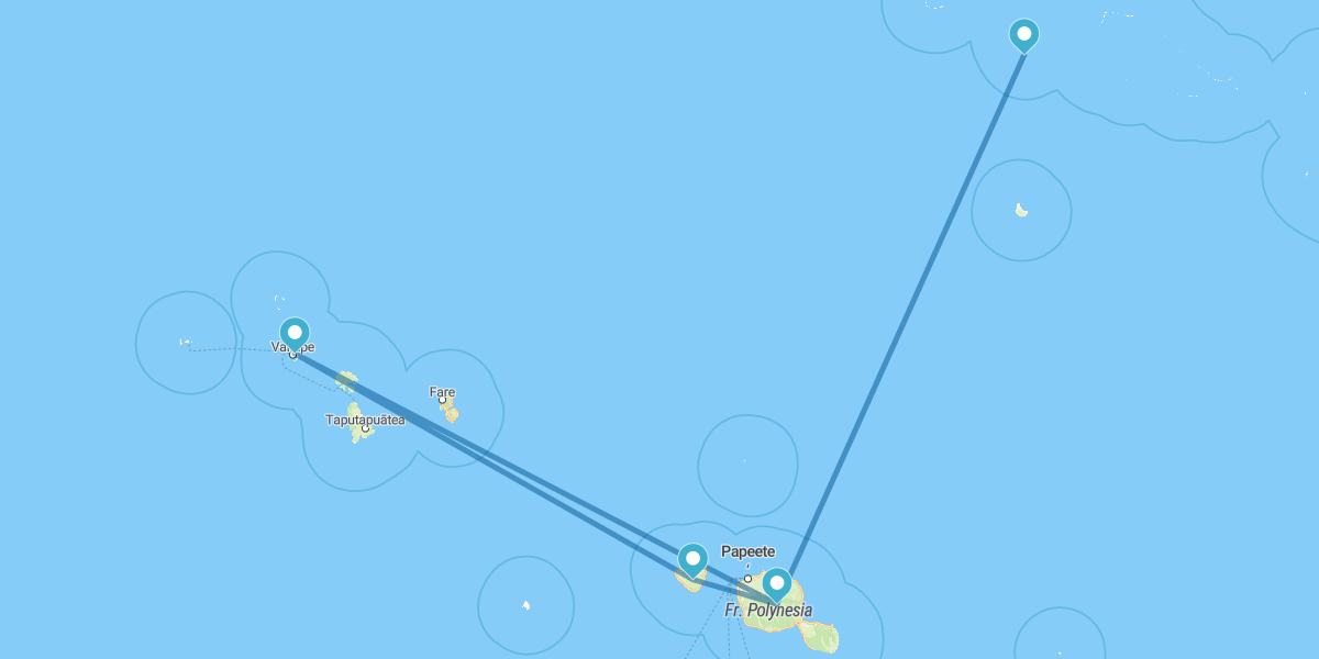 Tahití, Tikehau, Bora Bora y Moorea