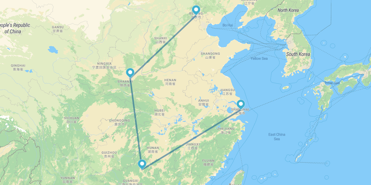 Pekín, Xian, Guilin y Shanghái