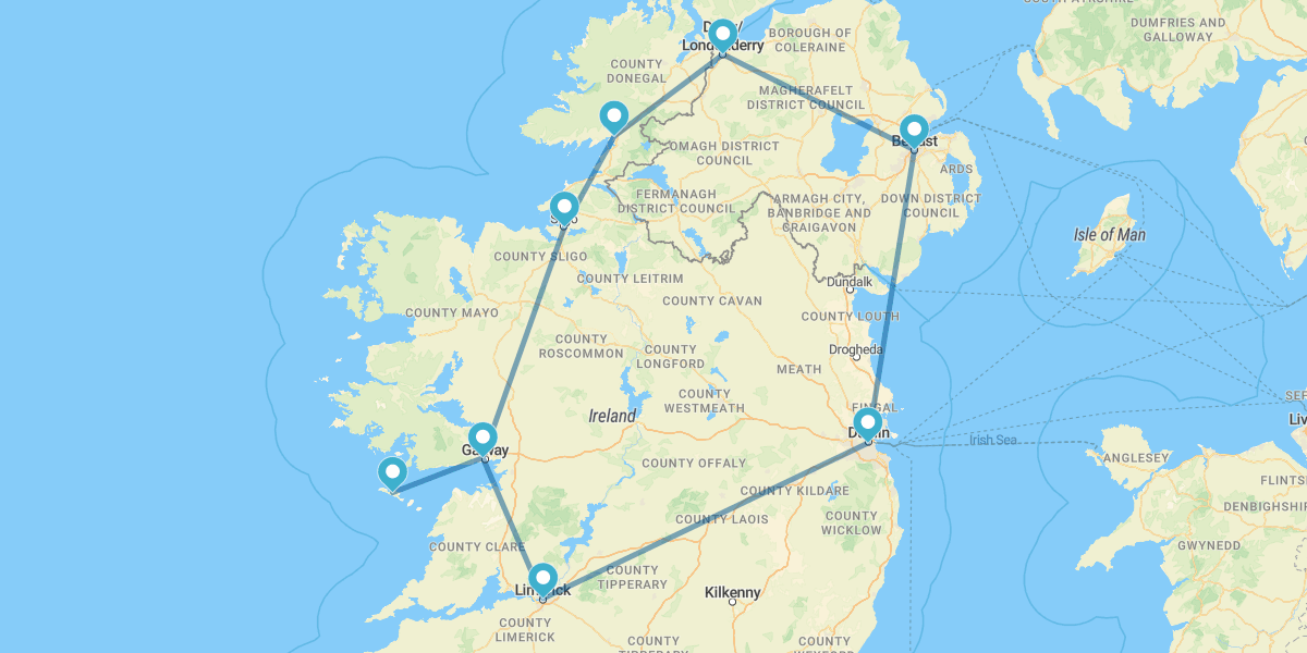 Del Sur al Norte Irlandés