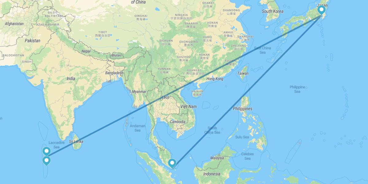 Singapur, Tokio y Maldivas
