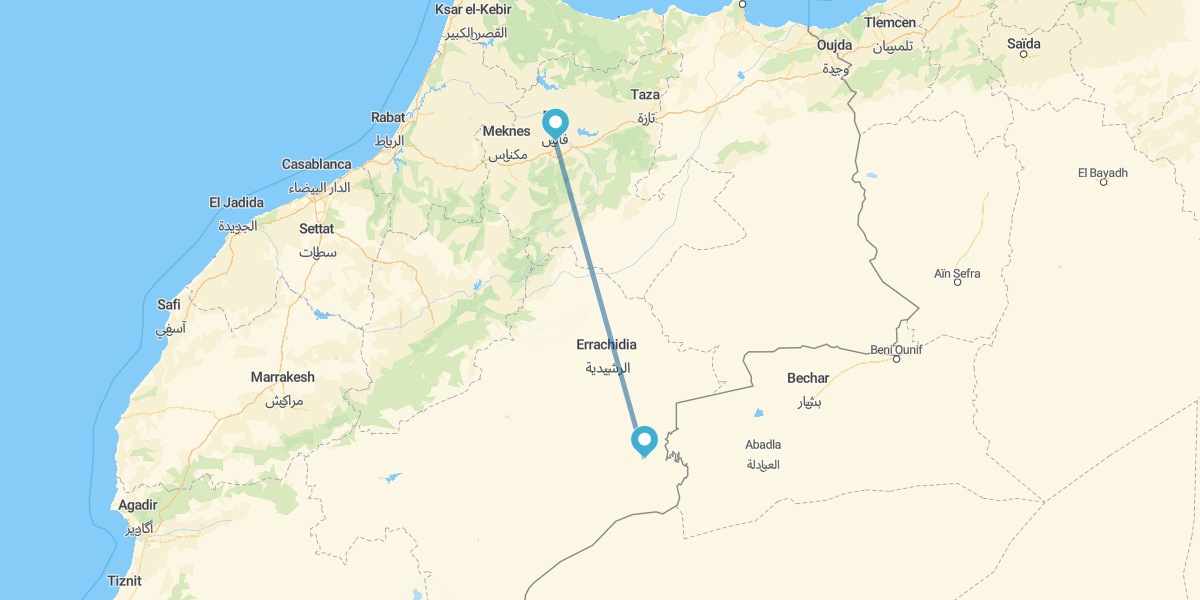 Fez y Desierto de Merzouga en riads