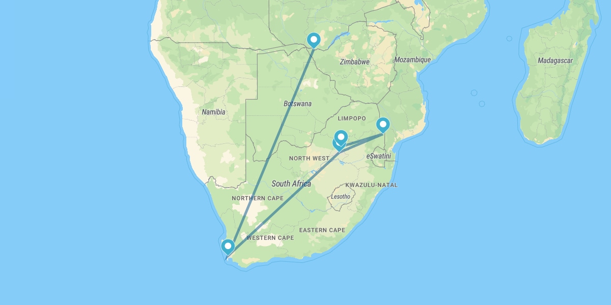 Johannesburgo, Kruger, Ciudad del Cabo y Cataratas Victoria