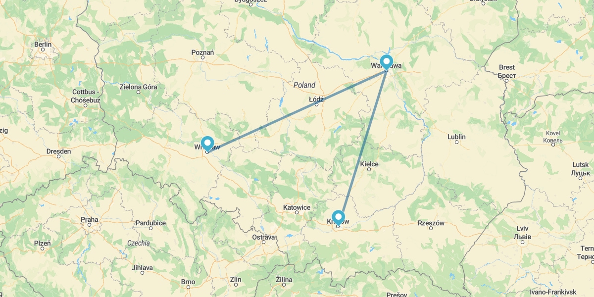 Cracovia, Varsovia y Breslavia