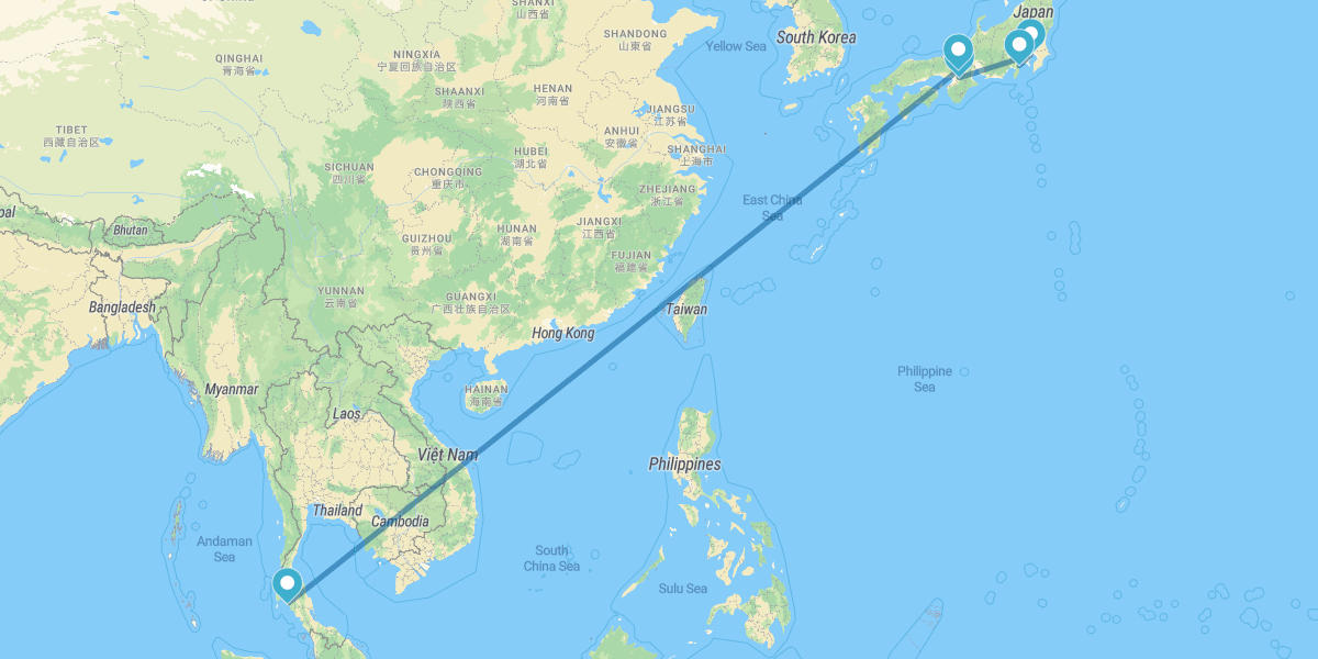 De Tokio a Kioto y Krabi