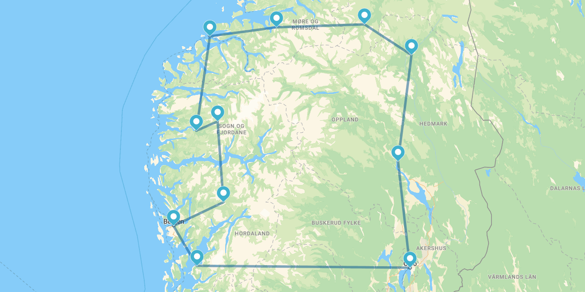 Oslo, Bergen y la Ruta de los Trolls