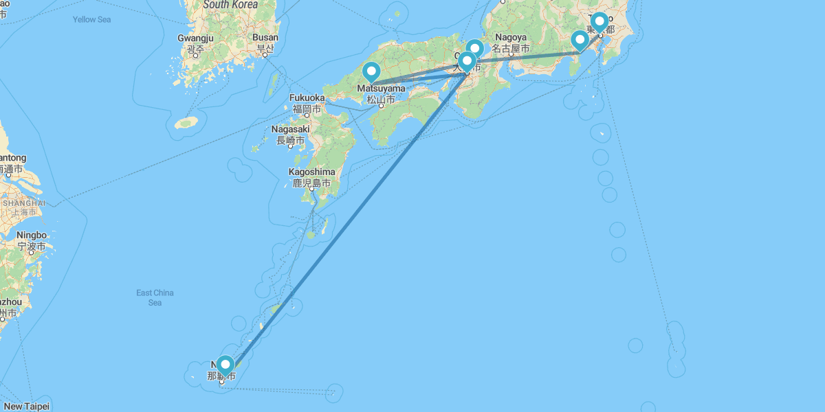 Tokio, Hakone, Kioto, Hiroshima, Osaka y Okinawa