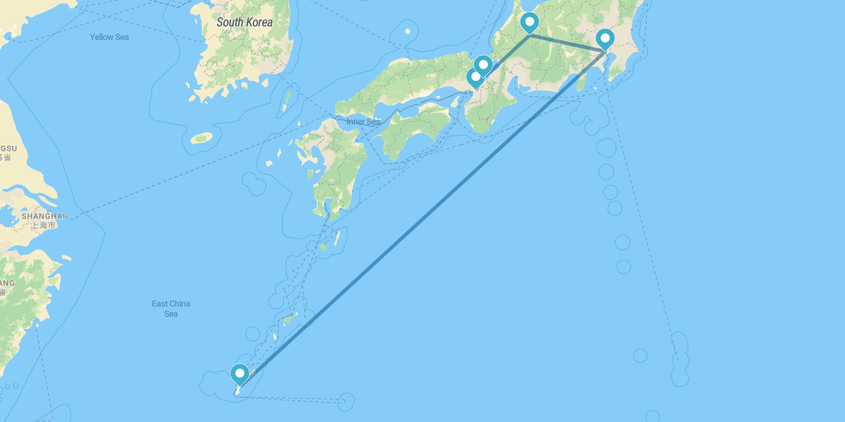 Osaka, Kioto, Takayama, Tokio y Okinawa