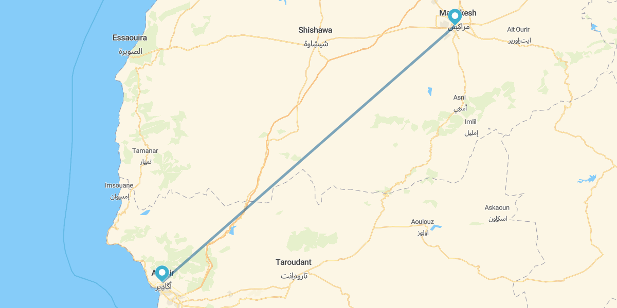 Marrakech y playa de Agadir