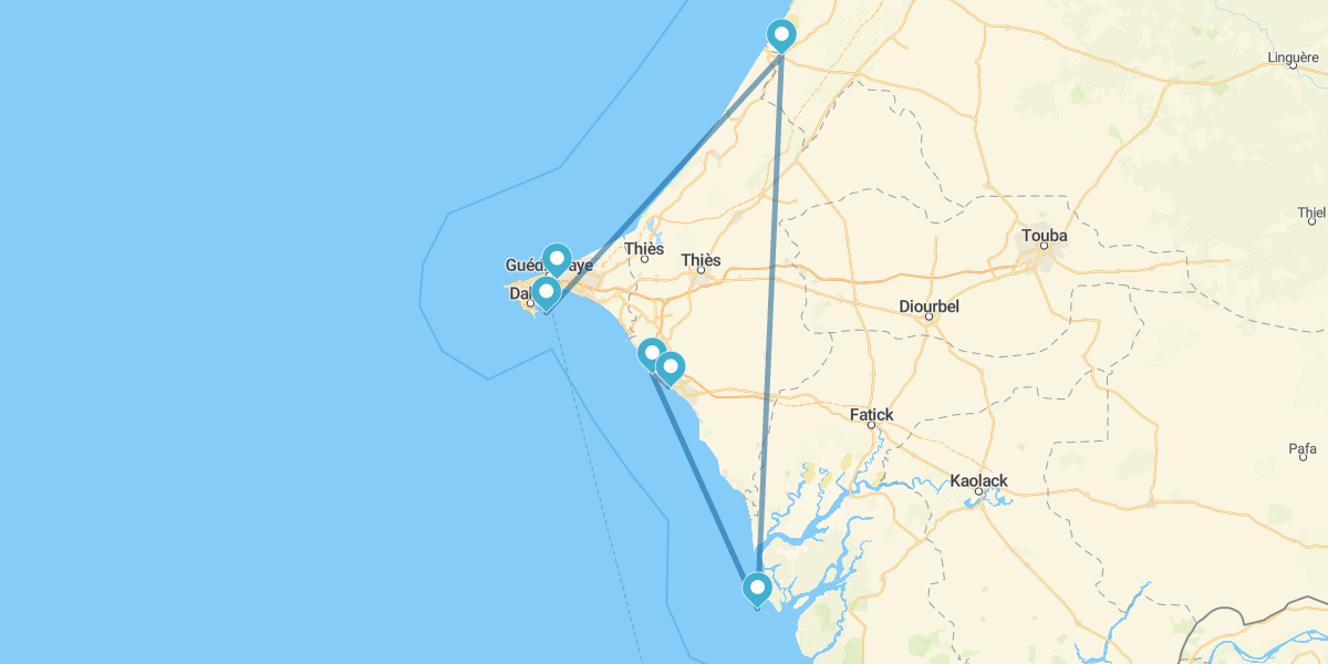 Dakar, Isla de Gorée, Desierto de Lompoul y Playa