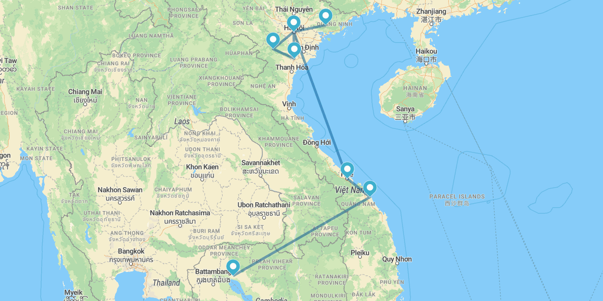 Vietnam con Pu Luong, Ninh Binh y Siem Reap