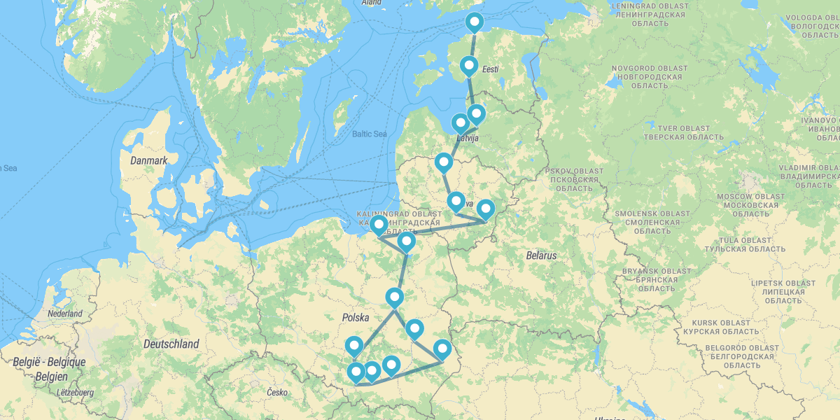 De Varsovia a Tallin