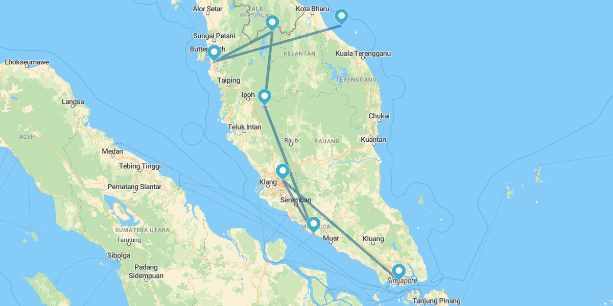 Singapur, Malasia Peninsular e Islas Perhentian