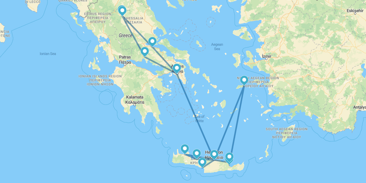 Atenas, Norte de Grecia y Heraclión